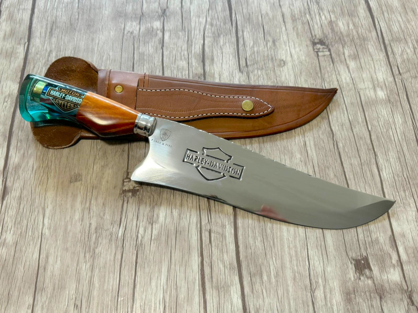 Harley Davidson BBQ knife, Stainless Steel Blade, Hybrid Handle, 380mm, SS10-044
