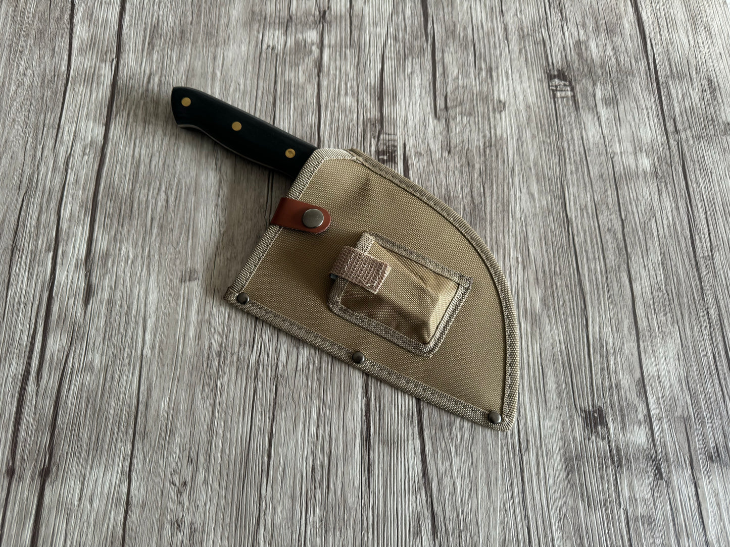 Cleaver knife, Carbon Steel Blade, FullTang Wood Handle, 290mm, CS65-042