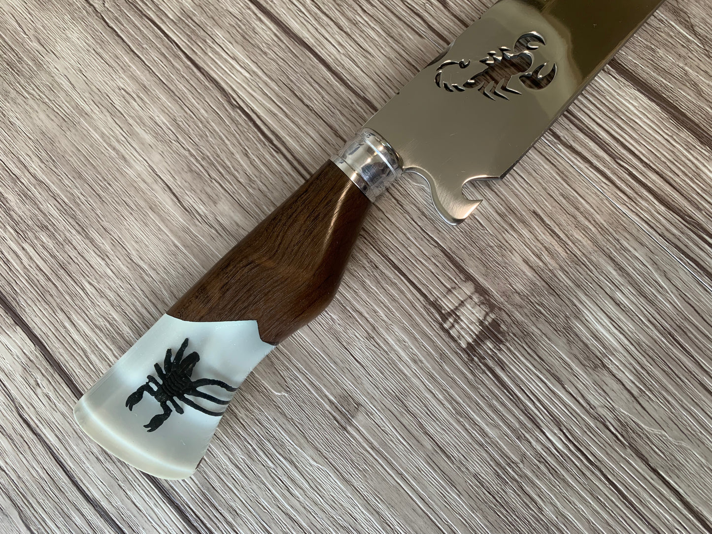 Picanha Knife Scorpio, 10" Stainless Steel Blade, Hybrid Handle, 390mm, SS10-017