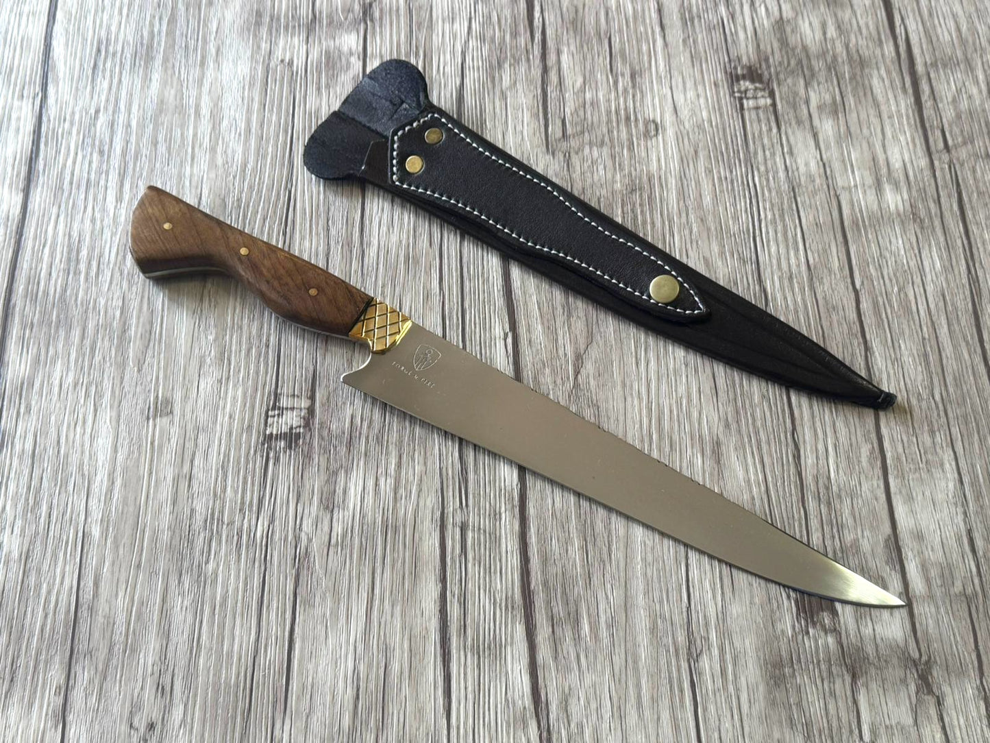 Gaucho knife, 10" Stainless Steel Blade, FullTang Wood Handle, 370mm, SS10-034