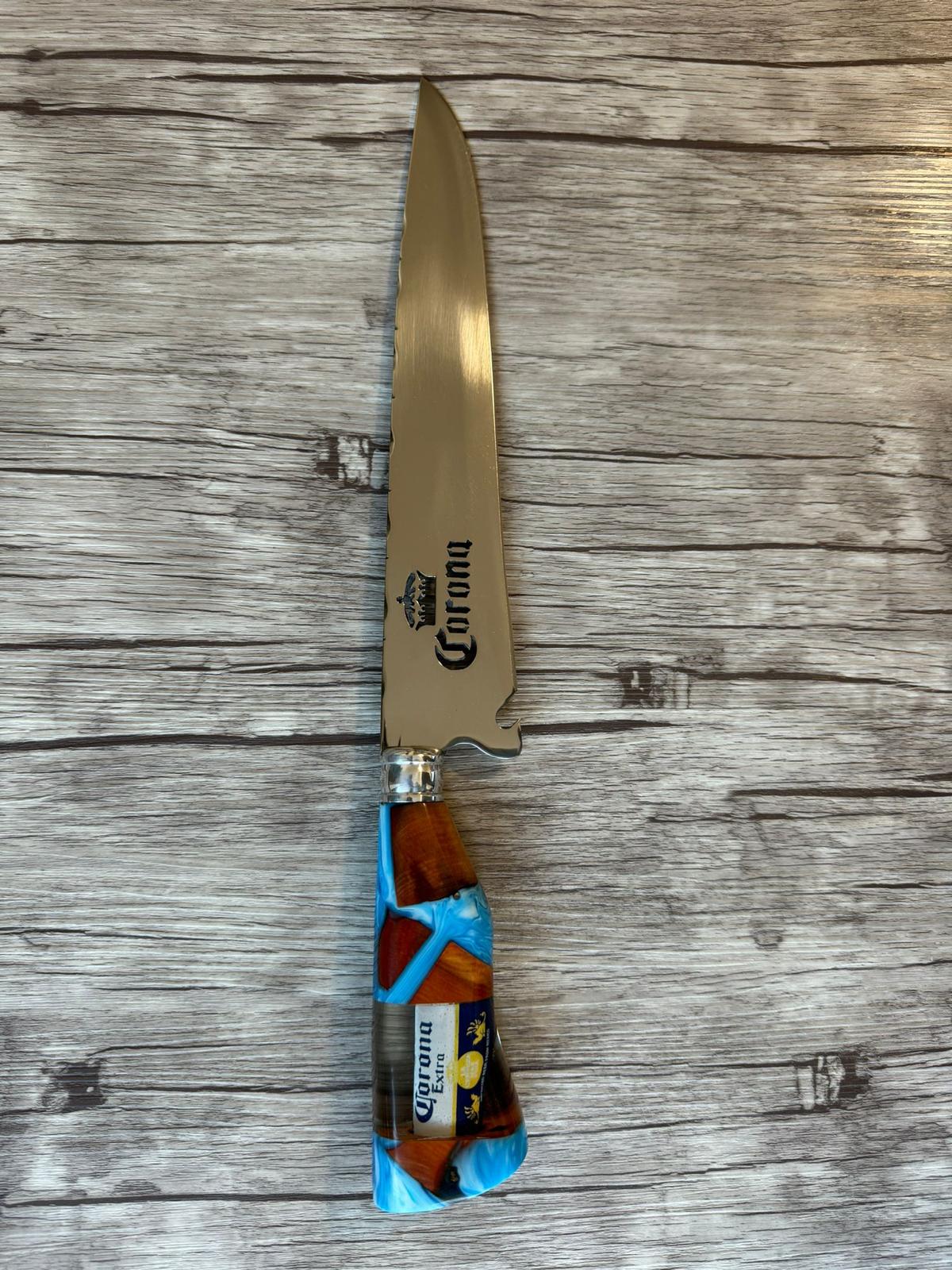 Picanha Knife Corona, 10" Stainless Steel Blade, Hybrid Handle, 390mm, SS10-036