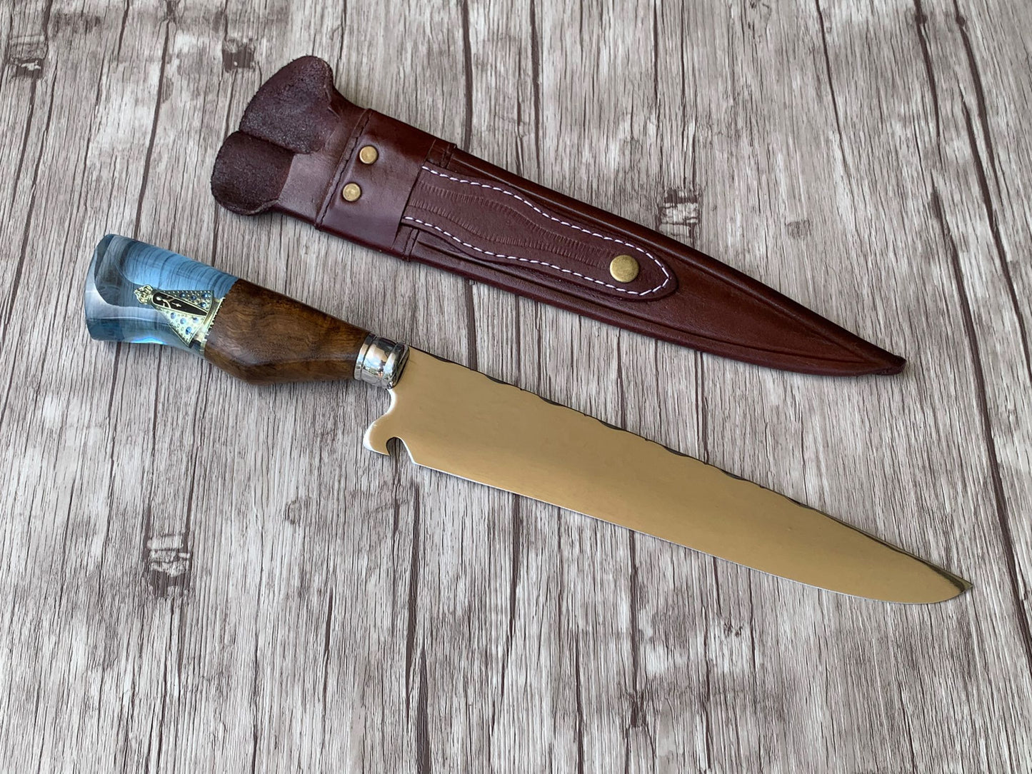 Picanha Knife N. Senhora Edition, 10" Stainless Steel Blade, Hybrid Handle, 390mm, SS10-014