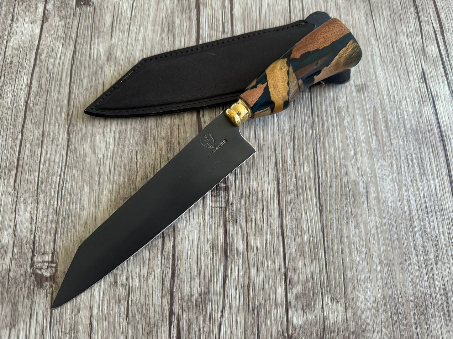 Japanese Knife, 8" Carbon Steel Blade, Hybrid Handle, 325mm, CS8-030B
