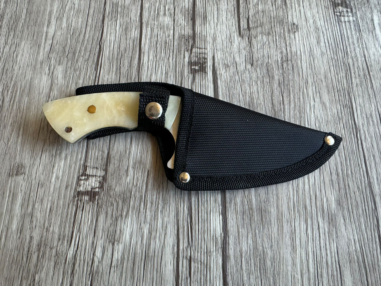 Mini Coreadeira Knife, 4,5" Stainless Steel Blade, Clear Resin Handle, 205mm, SS4-032A