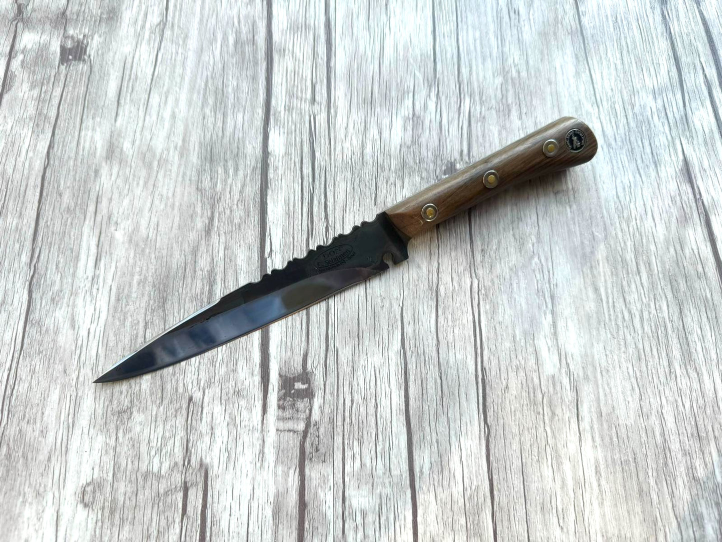 Farroupilha Knife, 6" Carbon Steel Blade, FullTang Wood Handle, 265mm, CS06-055