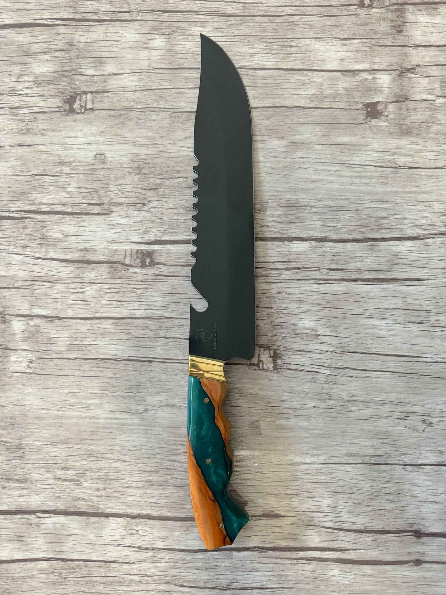 Bowie Knife 11", Phosphated Carbon steel blade, Hybrid Handle, 420mm, CS11-007A