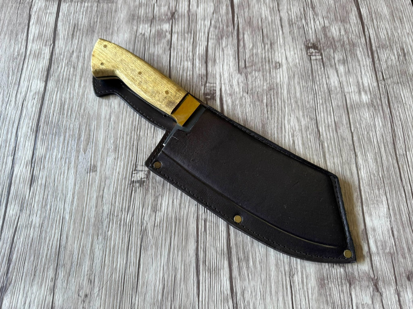 Cleaver knife, Carbon Steel Blade, FullTang Wood Handle, 290mm, CS65-042B