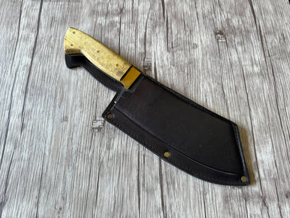 Cleaver knife, Carbon Steel Blade, FullTang Wood Handle, 290mm, CS65-042B
