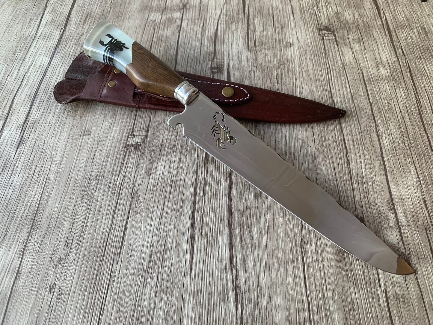 Picanha Knife Scorpio, 10" Stainless Steel Blade, Hybrid Handle, 390mm, SS10-017