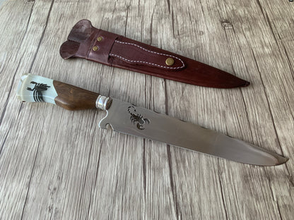 Picanha Knife Scorpio, 10" Stainless Steel Blade, Hybrid Handle, 390mm, SS10-017