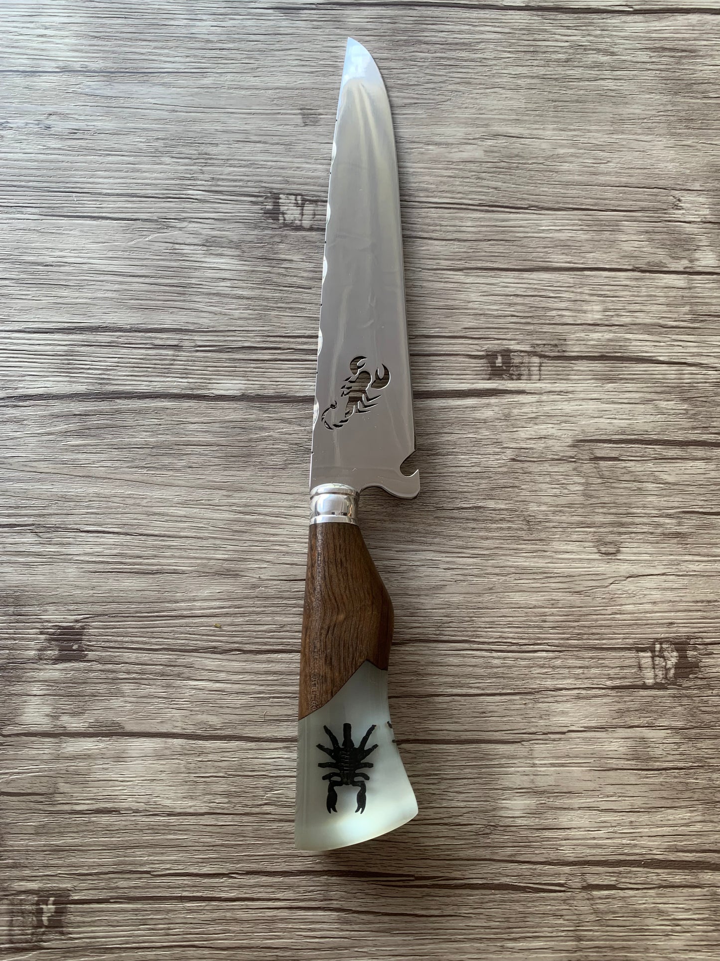 Picanha Knife Scorpio, 10" Stainless Steel Blade, Hybrid Handle, 390mm, SS10-017