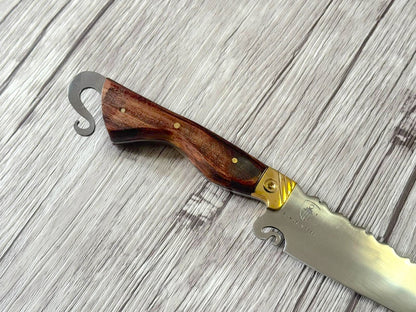 Rabo de Galo Knife, 8" Stainless Steel Blade, FullTang Wood Handle, 340mm, SS08-058