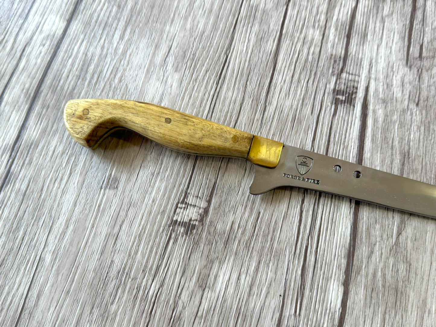 Skinner Knife, 8" Stainless Steel Blade, FullTang Wood Handle, 330mm, SS08-069