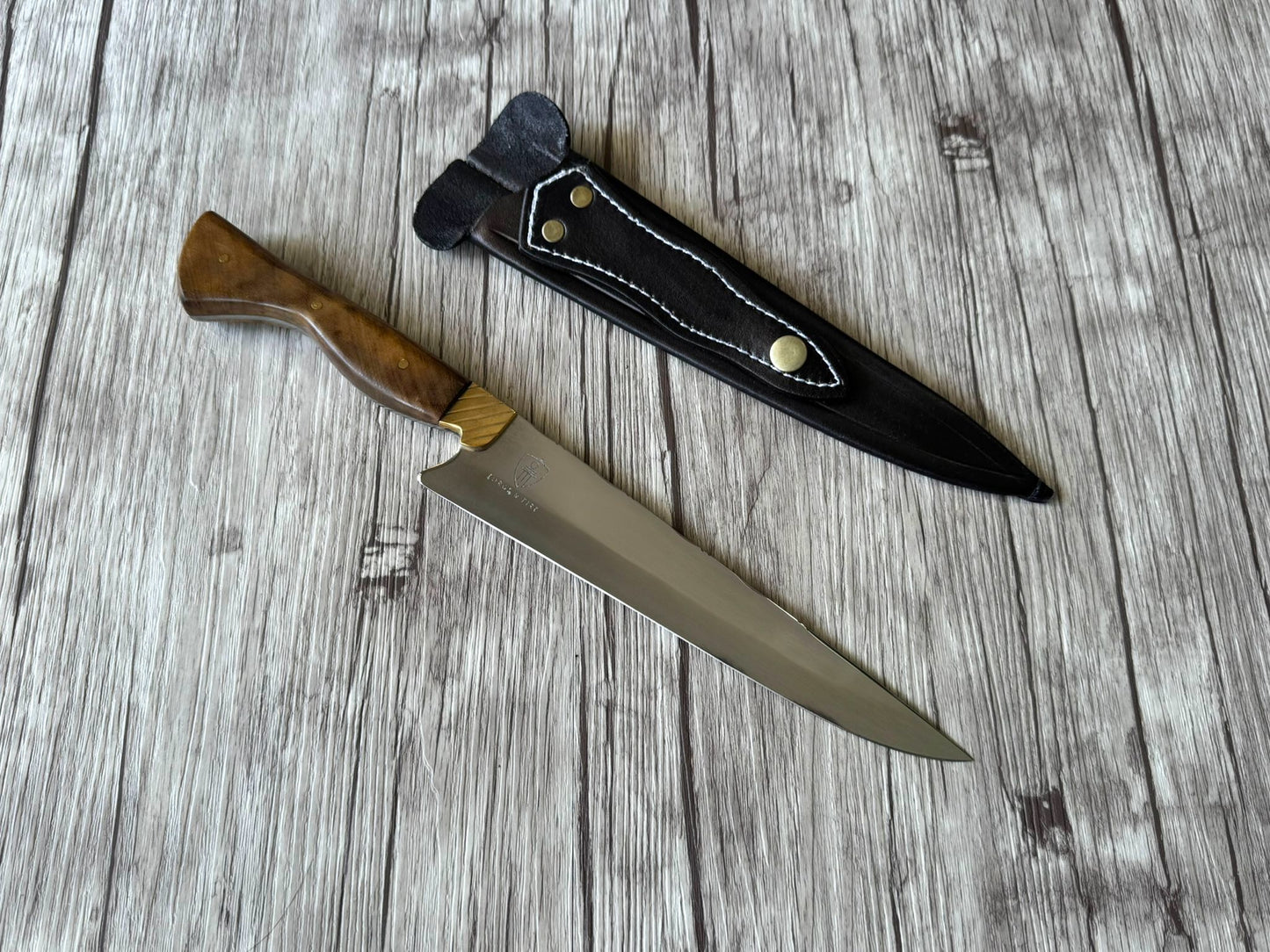 Gaucho knife, 8" Stainless Steel Blade, FullTang Wood Handle, 370mm, SS08-062
