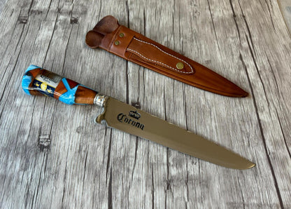 Picanha Knife Corona, 10" Stainless Steel Blade, Hybrid Handle, 390mm, SS10-036