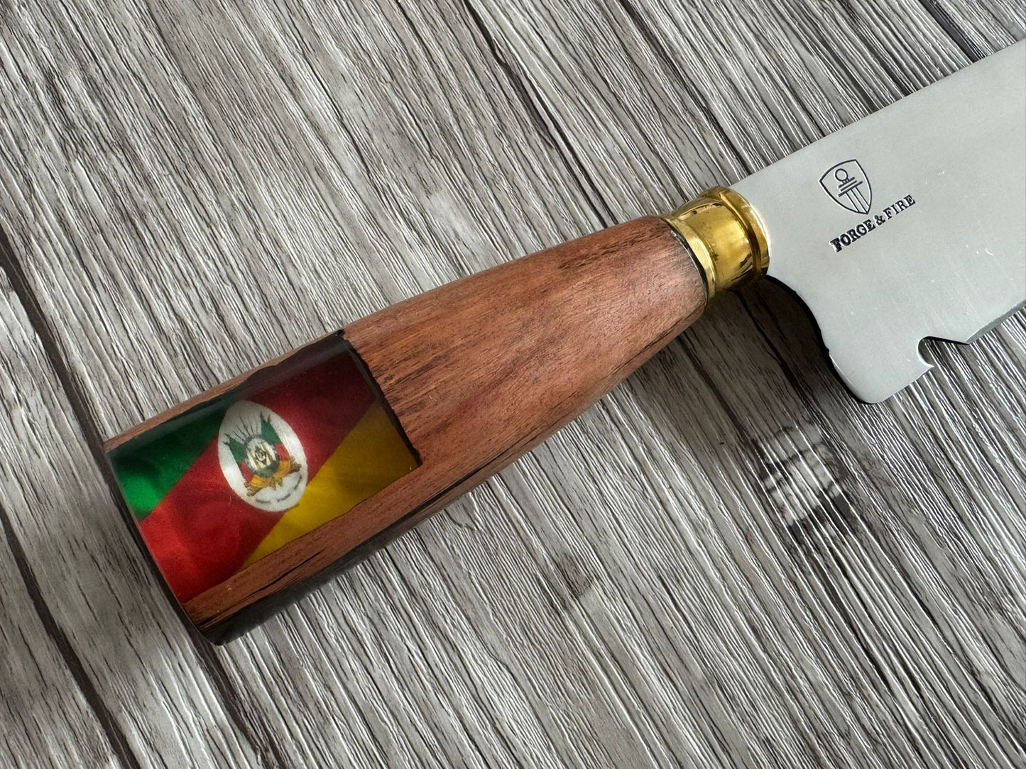 Picanheira 10", Rio Grande Flag, Stainless Steel Blade, Hybrid Handle, 390mm, SS10-038