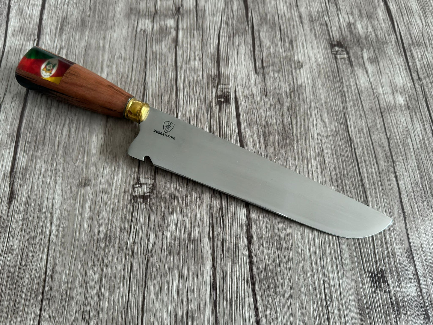 Picanheira 10", Rio Grande Flag, Stainless Steel Blade, Hybrid Handle, 390mm, SS10-038