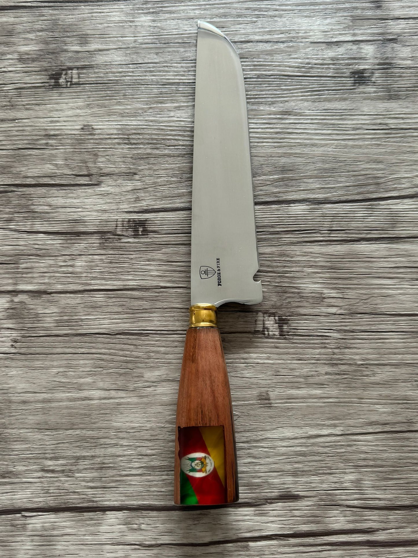 Picanheira 10", Rio Grande Flag, Stainless Steel Blade, Hybrid Handle, 390mm, SS10-038