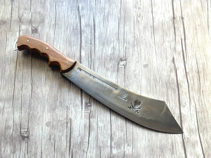 Pirate Machete, 12" Stainless Steel Blade, FullTang Wood Handle, 440mm, SS12-057