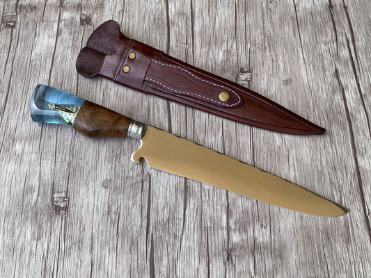Picanha Knife N. Senhora Edition, 10" Stainless Steel Blade, Hybrid Handle, 390mm, SS10-014