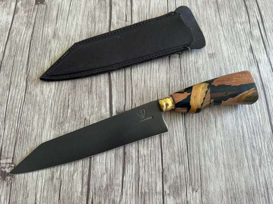 Japanese Knife, 8" Carbon Steel Blade, Hybrid Handle, 325mm, CS8-030B