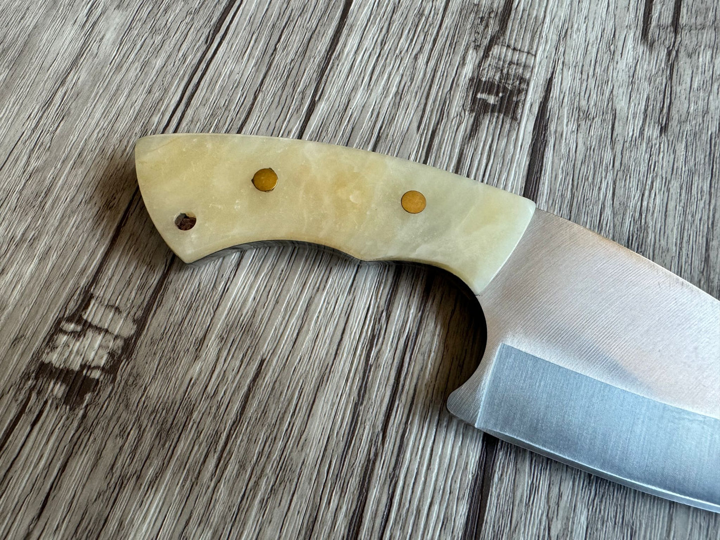 Mini Coreadeira Knife, 4,5" Stainless Steel Blade, Clear Resin Handle, 205mm, SS4-032A