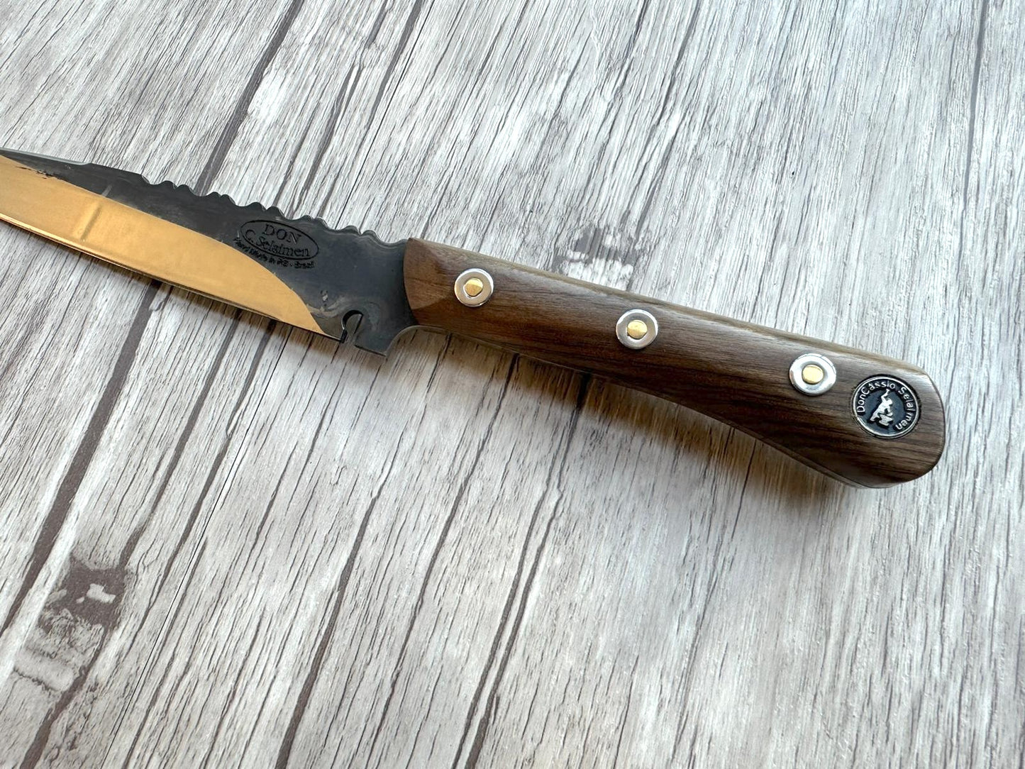 Farroupilha Knife, 6" Carbon Steel Blade, FullTang Wood Handle, 265mm, CS06-055